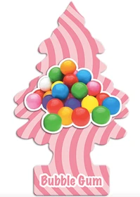 Bubble Gum Scented Little Trees Car Air Fresheners in Packs of 6, 12, or 24