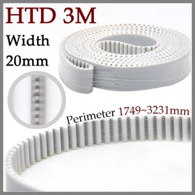 HTD 3M Synchronous Timing Belt Closed Loop For Pulley PU Steel Wire 20mm Width