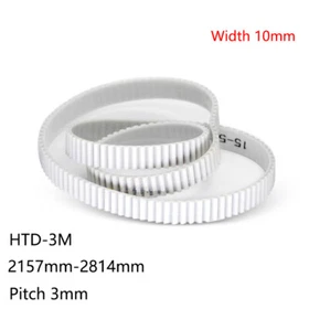HTD-3M 2157mm-2814mm Pitch 3mm PU Polyurethane Close Loop Timing Belt Width 10mm