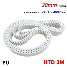 HTD-3M Width 20mm PU Timing Belts Pitch 3mm for 3D Printer, CNC 2181mm to 4002mm
