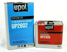 U-POL UP2802 Clear Coat HS Super Clear Only or Kit with Hardener 2 to 1 Mix UPOL