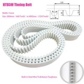 Width 15mm HTD3M Timing Belt 2004mm to 4002mm for 3D Printer / CNC / Step Motor