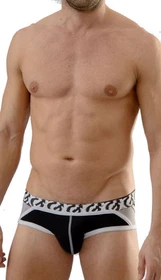 Geronimo Mens Underwear Stylish Brief Black Hipster Cotton Slip 1661s3