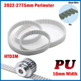 HTD 3M Closed PU Timing Belt with Steel Wire 10mm Width 2022mm to 2775mm