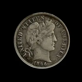 1896-O BARBER Dime Better Orleans