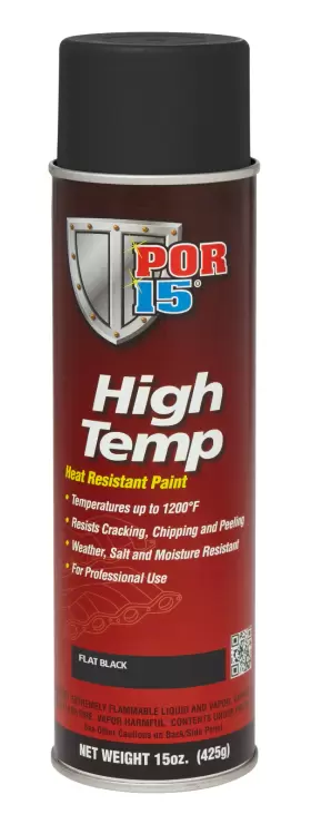 44118 POR-15 Flat High Paint Heat Up 1200