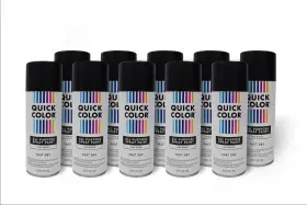 391194 QUICK COLOR Flat General Spray Paint Pack