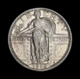 1916-P STANDING LIBERTY Quarter Philadelphia Highly Scarce
