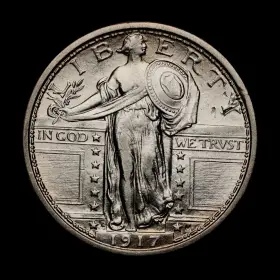1917-D STANDING LIBERTY Quarter Denver Highly Collectible Key