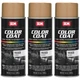 SEM Color Coat Palomino Flexible Vinyl Spray Auto Paint 12 oz. SEM 15323, 3 Pack