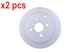 X2 PCS L&R SIDES FITS TOYOTA COROLLA SALOON 1.4 BRAKE DISC 8DD 355 110-491 HELLA
