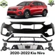 Front Bumper Cover Primed Plastic & Fog Lights Kit For 2020-2022 Kia Niro