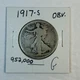 1917 S Walking Liberty Half Dollar Obverse Mint Mark- Low Mintage- Free Shipping