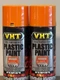 2 VHT High Temperature Plastic Spray Paint 11oz Orange Fast Dry Automotive Paint