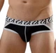 Geronimo Mens Underwear Stylish Brief Black Hipster Cotton Slip 1661s3
