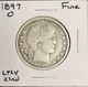 1897-O Barber Half Dollar, Fine Details. (18257) Key Date