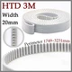 HTD 3M Synchronous Timing Belt Closed Loop For Pulley PU Steel Wire 20mm Width