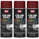 SEM Color Coat Napa Red Flexible Vinyl Spray Auto Paint 12 oz. SEM 15273, 3 Pack