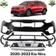 Front Bumper Cover Primed Plastic & Fog Lights Kit For 2020-2022 Kia Niro