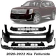 Front Bumper Cover Paintable & Lower Grille Kit For 2020-2022 Kia Telluride