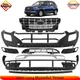 Front Bumper Cover Primed Plastic & Fog Lights Cover For 2020-2024 Hyundai Venue