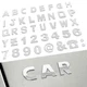 40PCS Custom Car Decal, 3D Chrome Letters Emblem, DIY Adhesive Number 40 PCS