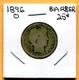 Low Grade 1896-O Barber Quarter - Scarce Date - Free Ship