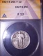 1927-S   Standing Liberty Quarter, ANACS F12, KEY DATE, Issue Free