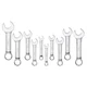 PLATINUM TECH 99525 10 Pc. Metric Stubby Full Polished Combination Wrench S