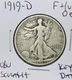1919-D Silver Walking Liberty Half Dollar F+ Detail Scratch Original Surfaces