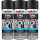 Duplicolor TP101 (3-Pack), Automotive Tire Paint, Black, 11 oz Aerosol