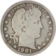 1901-S Barber Silver Quarter VG Uncertified #646