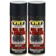 VHT Paint VHTSP671 (2-PACK); Roll Bar & Chassis 11oz Aerosol Satin Black 250&deg;F