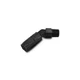 Vibrant 26402; Tight Radius Forged Hose End Black -06AN to 3/8 NPT Male 45 deg