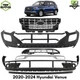 Front Bumper Cover Primed Plastic & Grille Assembly For 2020-2024 Hyundai Venue