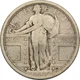 1917-D Type 1 Standing Liberty Quarter 25C, Fine F