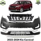 Front Bumper Cover Primed Plastic & Grille Assembly For 2022-2024 Kia Carnival