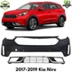 Front Bumper Cover Primed Plastic & Bumper Grille For 2017-2019 Kia Niro