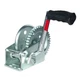 JIF Marine JIF-W1400D Trailer Winch 1400 lb Capacity Heavy Duty Silver Steel