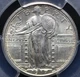 1917 D TYPE 1 STANDING LIBERTY QUARTER PCGS MS 63 FULL HEAD NICE SILVERY WHITE