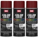 SEM Color Coat Napa Red Flexible Vinyl Spray Auto Paint 12 oz. SEM 15273, 3 Pack