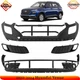 Front Bumper Cover Primed Plastic & Fog Lights Cover For 2020-2024 Hyundai Venue