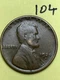 1924-D LINCOLN WHEAT CENT, "FINE" CONDITION, Low Mintage DATE, #104