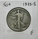 1923-S Walking Liberty Half Dollar F Fine 90% Silver Fifty Cents Old Coin Walker