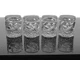 HOFBAUER BYRDES CLEAR BIRD 4-PC CRYSTAL DOUBLE OLD FASHION WHISKEY GLASSES 1419
