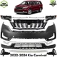 Front Bumper Cover Primed Plastic & Headlights Kit For 2022-2024 Kia Carnival