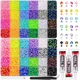 2 Boxes Resin Rhinestones with Tweezers for Crafting, 26000Pcs Mixed-Color 3m...