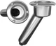 Stainless Steel 30&deg; Rod & Cup Holder - Drain - round Top