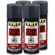 VHT High Temp Paint VHTSP139 (4-PACK); Engine Enamel 11oz GM Satin Black 550&deg;F