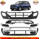 Front Bumper Cover Primed Plastic & Fog Lights Cover For 2020-2024 Hyundai Venue